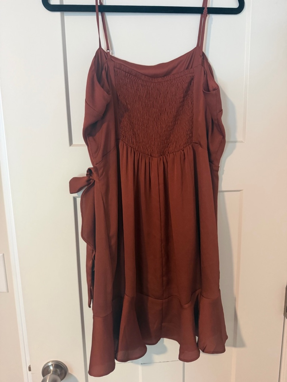 Express Rust Brown Spaghetti Strap Dress - Picture 2 of 5